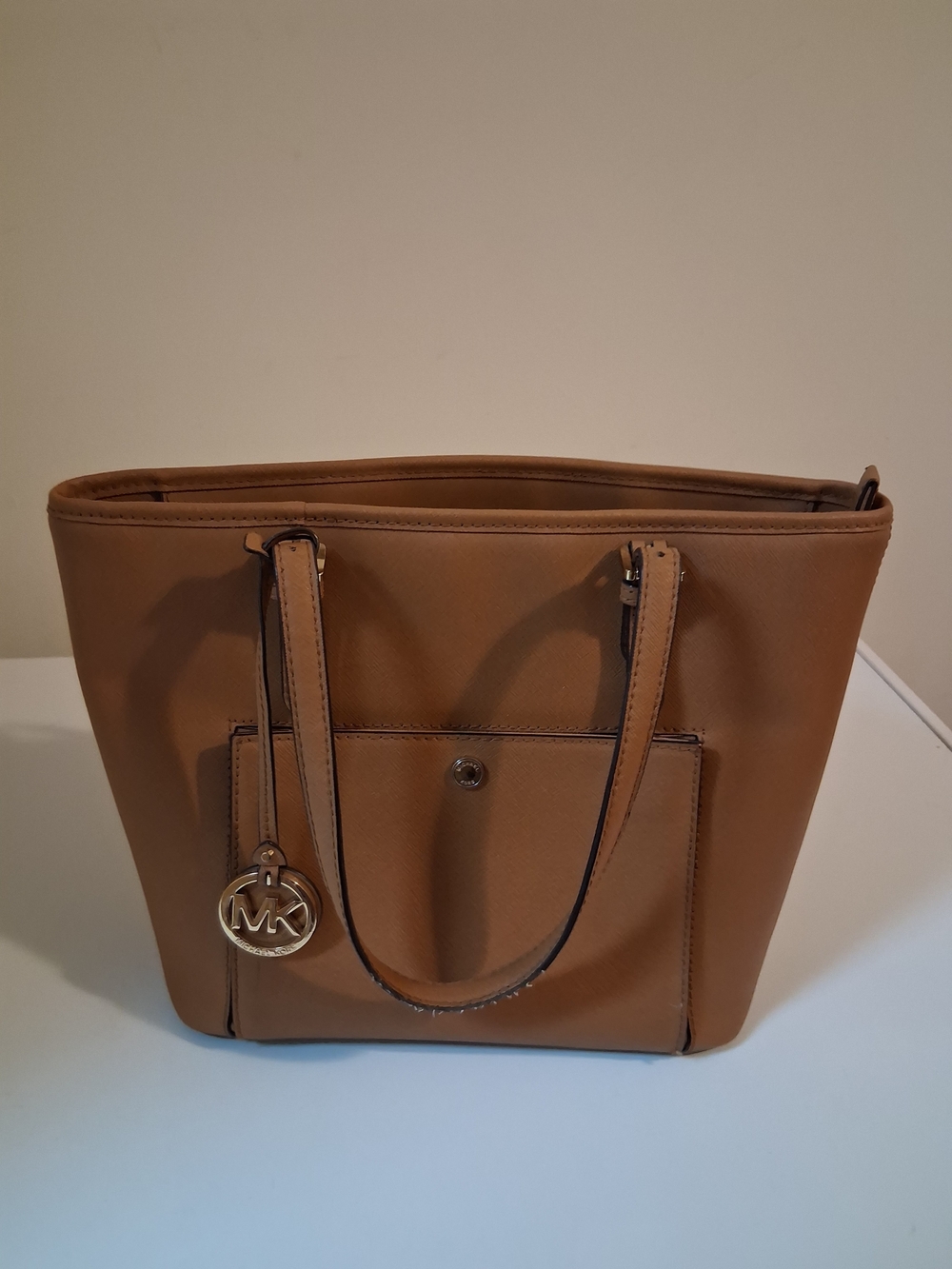MICHAEL KORS Tan Leather Tote Bag
